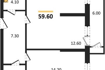 Фото №1: 1-комнатная квартира 59 м², 2/24 эт. - Краснодар, мкр. ЖК Рекорд, ул. Новороссийская, 102/8к6