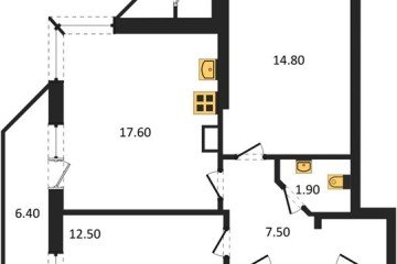 Фото №1: 2-комнатная квартира 70 м², 8/24 эт. - Краснодар, мкр. ЖК Рекорд, ул. Новороссийская, 102/8к6