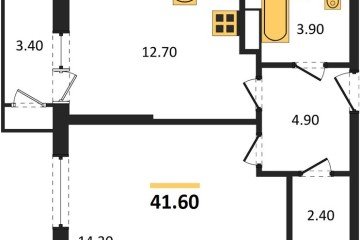 Фото №1: 1-комнатная квартира 41 м², 5/24 эт. - Краснодар, мкр. ЖК Рекорд, ул. Новороссийская, 102/8к6