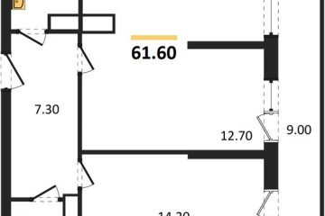 Фото №1: 1-комнатная квартира 61 м², 23/24 эт. - Краснодар, мкр. ЖК Рекорд, ул. Новороссийская, 102/8к6