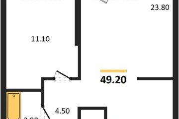 Фото №1: 1-комнатная квартира 49 м², 2/24 эт. - Краснодар, мкр. ЖК Рекорд, ул. Новороссийская, 102/8к6