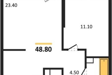 Фото №1: 1-комнатная квартира 48 м², 8/24 эт. - Краснодар, мкр. ЖК Рекорд, ул. Новороссийская, 102/8к6