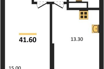 Фото №1: 1-комнатная квартира 41 м², 5/24 эт. - Краснодар, мкр. ЖК Рекорд, ул. Новороссийская, 102/8к6