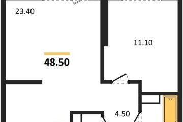 Фото №1: 1-комнатная квартира 48 м², 17/24 эт. - Краснодар, мкр. ЖК Рекорд, ул. Новороссийская, 102/8к6
