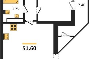 Фото №1: 1-комнатная квартира 51 м², 24/24 эт. - Краснодар, мкр. ЖК Рекорд, ул. Новороссийская, 102/8к6