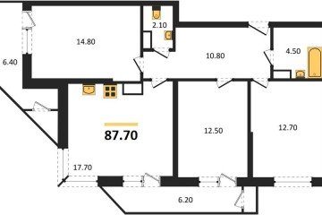 Фото №1: 3-комнатная квартира 87 м², 15/24 эт. - Краснодар, мкр. ЖК Рекорд, ул. Новороссийская, 102/8к6