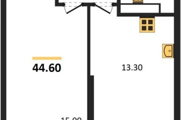 Фото №1: 1-комнатная квартира 44 м², 22/24 эт. - Краснодар, мкр. ЖК Рекорд, ул. Новороссийская, 102/8к6