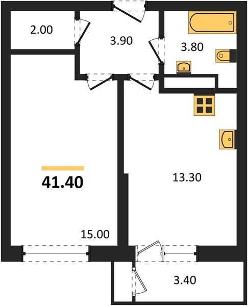 Фото №1: 1-комнатная квартира 41&nbsp;м², 15/24&nbsp;эт. - Краснодар, Карасунский внутригородской округ, Черёмушки, мкр. ЖК Рекорд, ул. Новороссийская, 102/8к6
