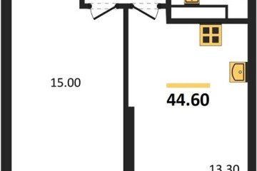Фото №1: 1-комнатная квартира 44 м², 23/24 эт. - Краснодар, мкр. ЖК Рекорд, ул. Новороссийская, 102/8к6