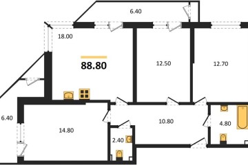 Фото №1: 3-комнатная квартира 88 м², 2/24 эт. - Краснодар, мкр. ЖК Рекорд, ул. Новороссийская, 102И