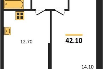 Фото №1: 1-комнатная квартира 42 м², 2/24 эт. - Краснодар, мкр. ЖК Рекорд, ул. Новороссийская, 102И