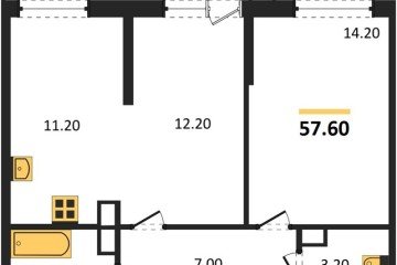 Фото №1: 2-комнатная квартира 57 м², 8/24 эт. - Краснодар, мкр. ЖК Рекорд, ул. Новороссийская, 102И