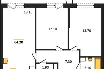 Фото №1: 2-комнатная квартира 64 м², 7/24 эт. - Краснодар, мкр. ЖК Рекорд, ул. Новороссийская, 102И