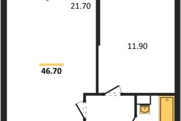 Фото №1: 1-комнатная квартира 46 м², 3/24 эт. - Краснодар, мкр. ЖК Рекорд, ул. Новороссийская, 102И