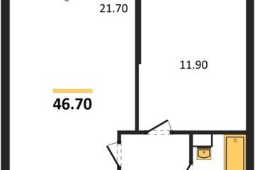 Фото №1: 1-комнатная квартира 46 м², 5/24 эт. - Краснодар, мкр. ЖК Рекорд, ул. Новороссийская, 102И