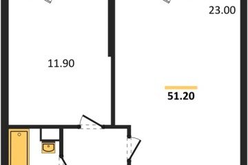 Фото №1: 1-комнатная квартира 51 м², 5/24 эт. - Краснодар, мкр. ЖК Рекорд, ул. Новороссийская, 102И