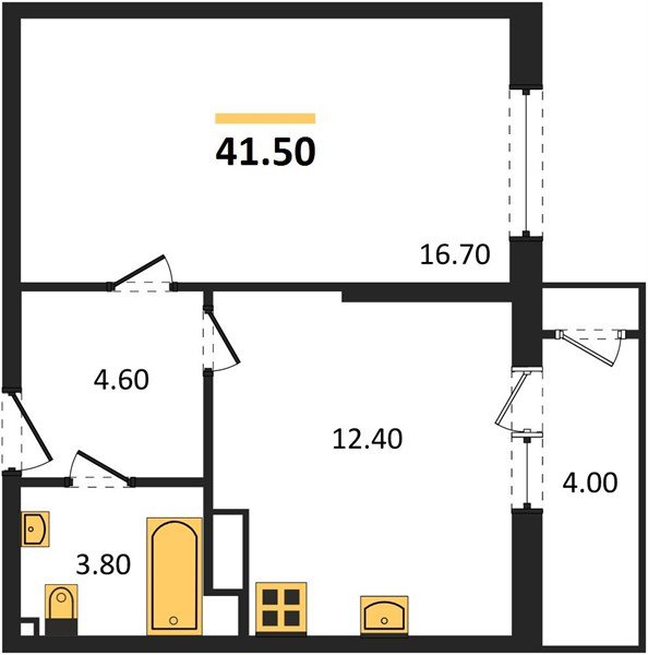 Фото №1: 1-комнатная квартира 41&nbsp;м², 9/24&nbsp;эт. - Краснодар, Карасунский внутригородской округ, Черёмушки, мкр. ЖК Рекорд, ул. Новороссийская, 102И