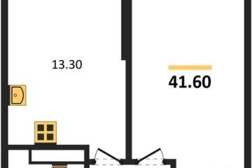 Фото №1: 1-комнатная квартира 41 м², 19/24 эт. - Краснодар, мкр. ЖК Рекорд, ул. Новороссийская, 102И