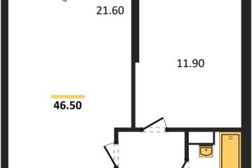 Фото №1: 1-комнатная квартира 46 м², 13/24 эт. - Краснодар, мкр. ЖК Рекорд, ул. Новороссийская, 102И