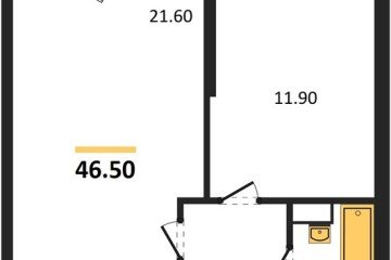 Фото №1: 1-комнатная квартира 46 м², 21/24 эт. - Краснодар, мкр. ЖК Рекорд, ул. Новороссийская, 102И