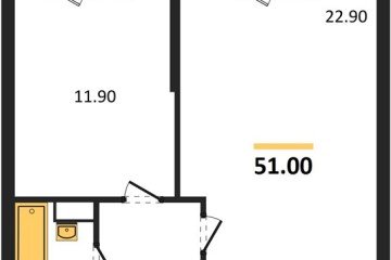 Фото №1: 1-комнатная квартира 51 м², 12/24 эт. - Краснодар, мкр. ЖК Рекорд, ул. Новороссийская, 102И