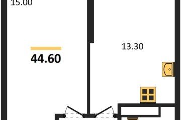 Фото №1: 1-комнатная квартира 44 м², 22/24 эт. - Краснодар, мкр. ЖК Рекорд, ул. Новороссийская, 102И