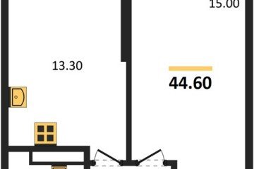 Фото №1: 1-комнатная квартира 44 м², 22/24 эт. - Краснодар, мкр. ЖК Рекорд, ул. Новороссийская, 102И