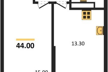 Фото №1: 1-комнатная квартира 44 м², 22/24 эт. - Краснодар, мкр. ЖК Рекорд, ул. Новороссийская, 102И