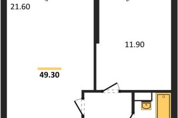 Фото №1: 1-комнатная квартира 49 м², 23/24 эт. - Краснодар, мкр. ЖК Рекорд, ул. Новороссийская, 102И