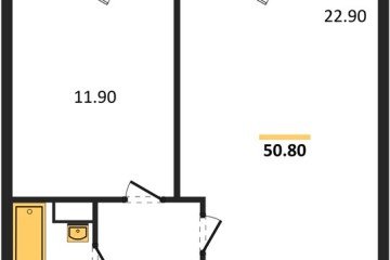 Фото №1: 1-комнатная квартира 50 м², 22/24 эт. - Краснодар, мкр. ЖК Рекорд, ул. Новороссийская, 102И