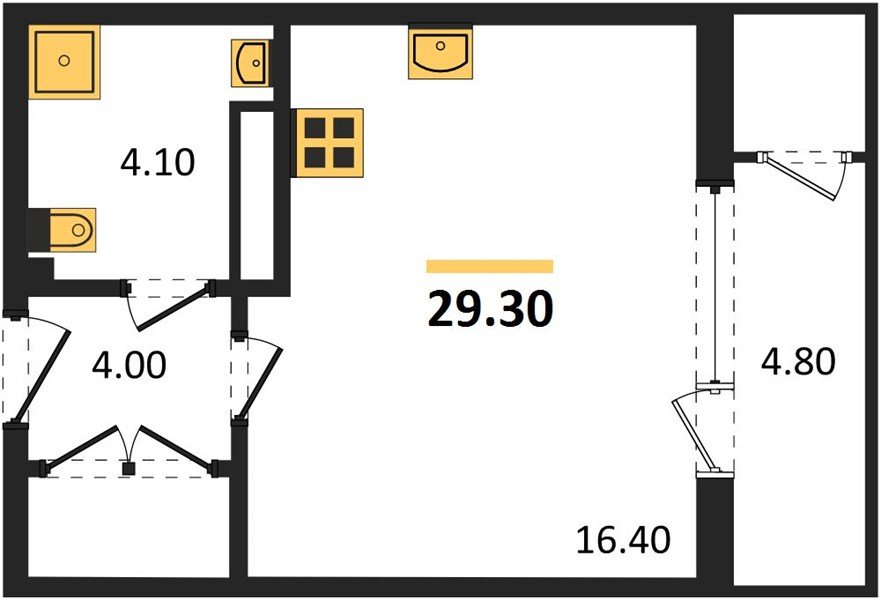 Фото №1: Студия 29&nbsp;м², 23/24&nbsp;эт. - Краснодар, Карасунский внутригородской округ, Черёмушки, мкр. ЖК Рекорд, ул. Новороссийская, 102И