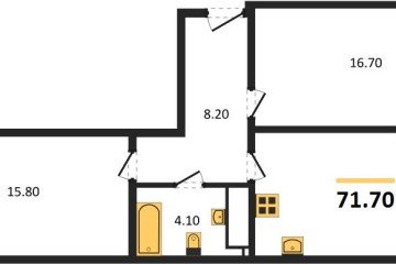 Фото №1: 2-комнатная квартира 71 м², 22/24 эт. - Краснодар, мкр. ЖК Рекорд, ул. Новороссийская, 102И