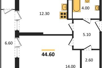 Фото №1: 1-комнатная квартира 44 м², 22/24 эт. - Краснодар, мкр. ЖК Рекорд, ул. Новороссийская, 102И