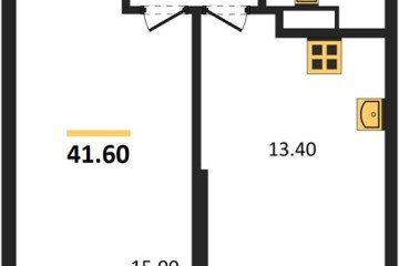 Фото №1: 1-комнатная квартира 41 м², 6/24 эт. - Краснодар, мкр. ЖК Рекорд, ул. Новороссийская, 102И