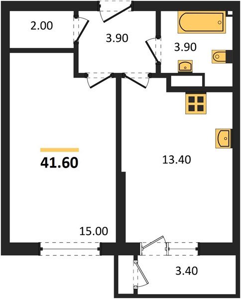 Фото №1: 1-комнатная квартира 41&nbsp;м², 6/24&nbsp;эт. - Краснодар, Карасунский внутригородской округ, Черёмушки, мкр. ЖК Рекорд, ул. Новороссийская, 102И