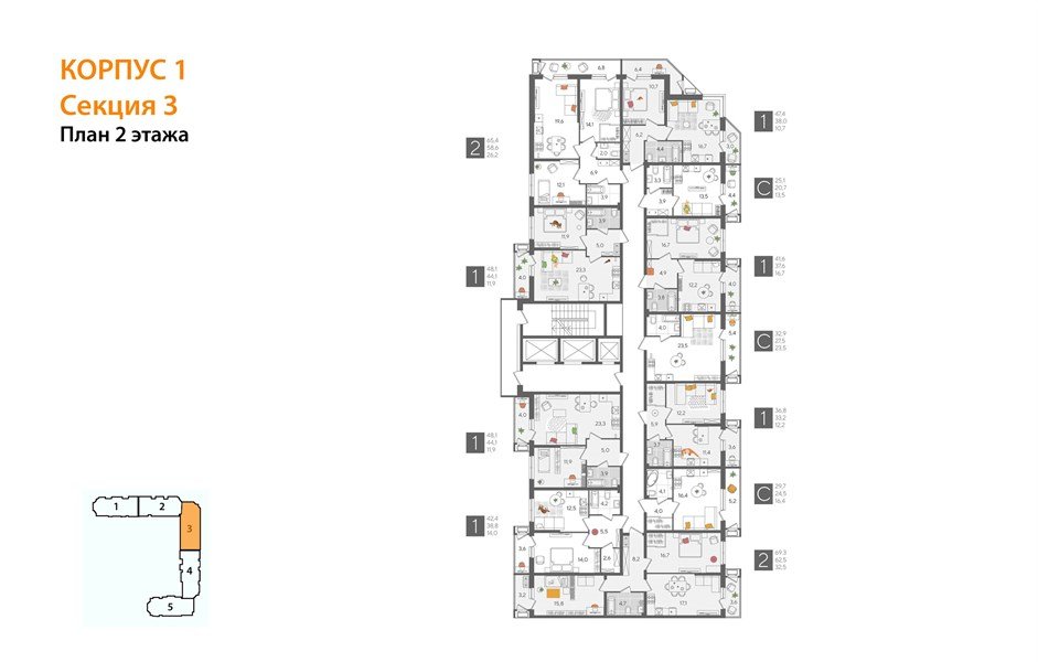 Фото №8: 1-комнатная квартира 47&nbsp;м², 2/24&nbsp;эт. - Краснодар, Карасунский внутригородской округ, Черёмушки, мкр. ЖК Рекорд, ул. Новороссийская, 102И