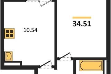 Фото №1: 1-комнатная квартира 34 м², 6/9 эт. - Краснодар, мкр. жилой комплекс Событие,