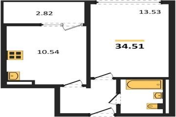 Фото №1: 1-комнатная квартира 34 м², 9/9 эт. - Краснодар, мкр. жилой комплекс Событие,