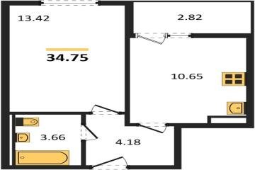 Фото №1: 1-комнатная квартира 34 м², 2/9 эт. - Краснодар, мкр. жилой комплекс Событие,