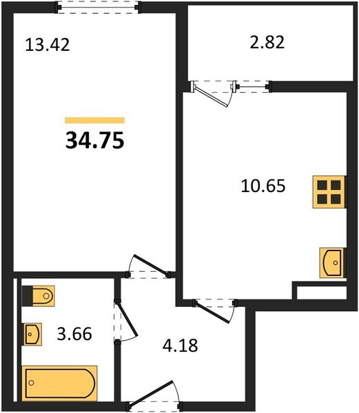 Фото №1: 1-комнатная квартира 34&nbsp;м², 6/9&nbsp;эт. - Краснодар, Прикубанский внутригородской округ, мкр. жилой комплекс Событие