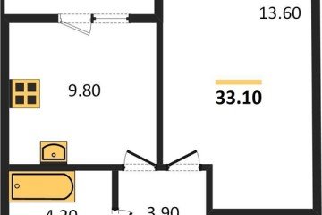 Фото №1: 1-комнатная квартира 33 м², 1/9 эт. - Краснодар, мкр. жилой комплекс Спортивная Деревня, ул. имени Генерала Корнилова, 18