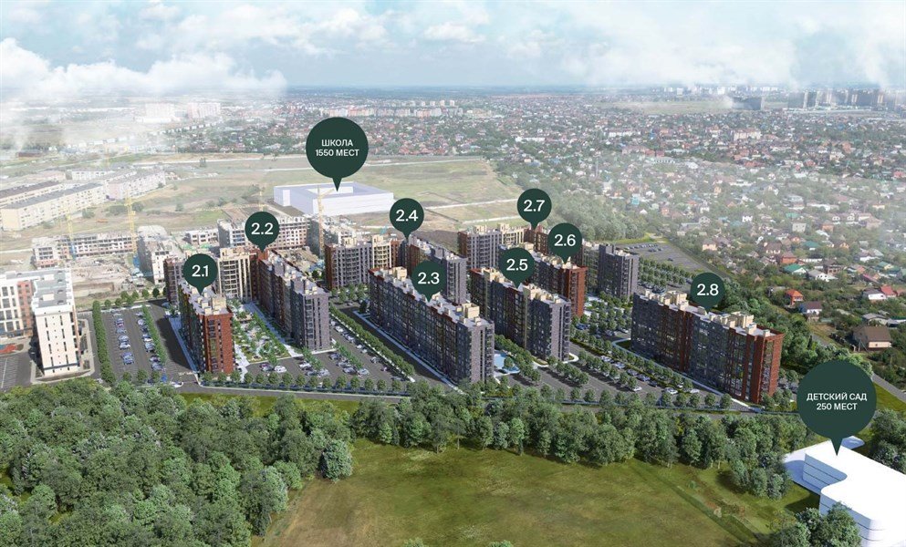 Фото №3: 1-комнатная квартира 31&nbsp;м², 6/9&nbsp;эт. - Краснодар, Прикубанский внутригородской округ, мкр. жилой комплекс Спортивная Деревня, ул. имени Генерала Корнилова, 18
