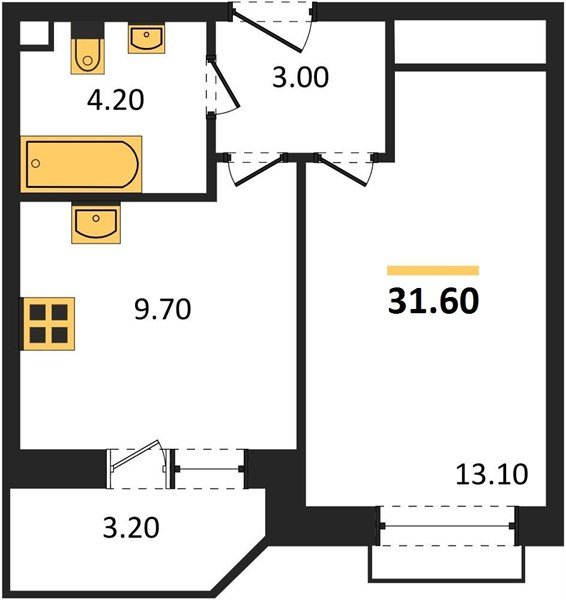 Фото №1: 1-комнатная квартира 31&nbsp;м², 1/9&nbsp;эт. - Краснодар, Прикубанский внутригородской округ, мкр. жилой комплекс Спортивная Деревня, ул. имени Генерала Корнилова, 16к1