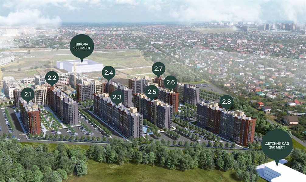 Фото №3: 1-комнатная квартира 31&nbsp;м², 4/9&nbsp;эт. - Краснодар, Прикубанский внутригородской округ, мкр. жилой комплекс Спортивная Деревня, ул. имени Генерала Корнилова, 16к1