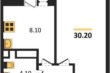Фото №1: 1-комнатная квартира 30 м², 5/9 эт. - Краснодар, мкр. жилой комплекс Спортивная Деревня, ул. имени Генерала Корнилова, 16к1