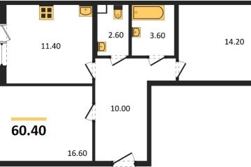 Фото №1: 2-комнатная квартира 60 м², 1/9 эт. - Краснодар, мкр. жилой комплекс Спортивная Деревня,