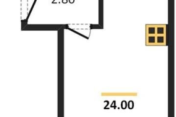 Фото №1: Студия 23 м², 1/5 эт. - Яблоновский, мкр. жилой комплекс Дарград, ул. Тургеневское Шоссе, 33/5к35