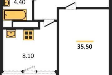 Фото №1: 1-комнатная квартира 35 м², 9/9 эт. - Яблоновский, ул. Тургеневское Шоссе, 1Гк5