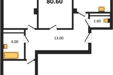 Фото №1: 3-комнатная квартира 82 м², 1/15 эт. - Краснодар, мкр. Фестивальный,