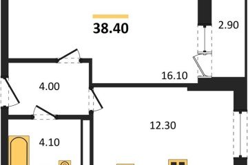 Фото №1: 1-комнатная квартира 39 м², 1/15 эт. - Краснодар, мкр. Фестивальный,